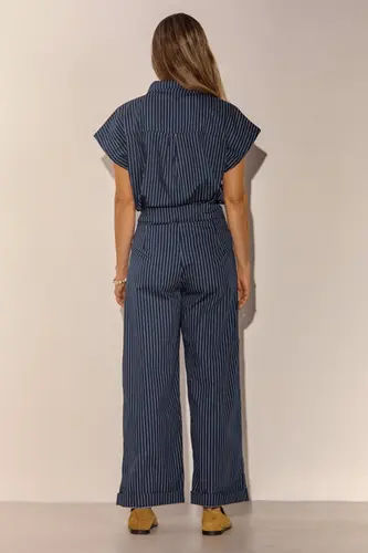 CALÇA LISTRA FECHO LATERAL