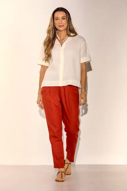 CAMISA LINHO/"V" MC