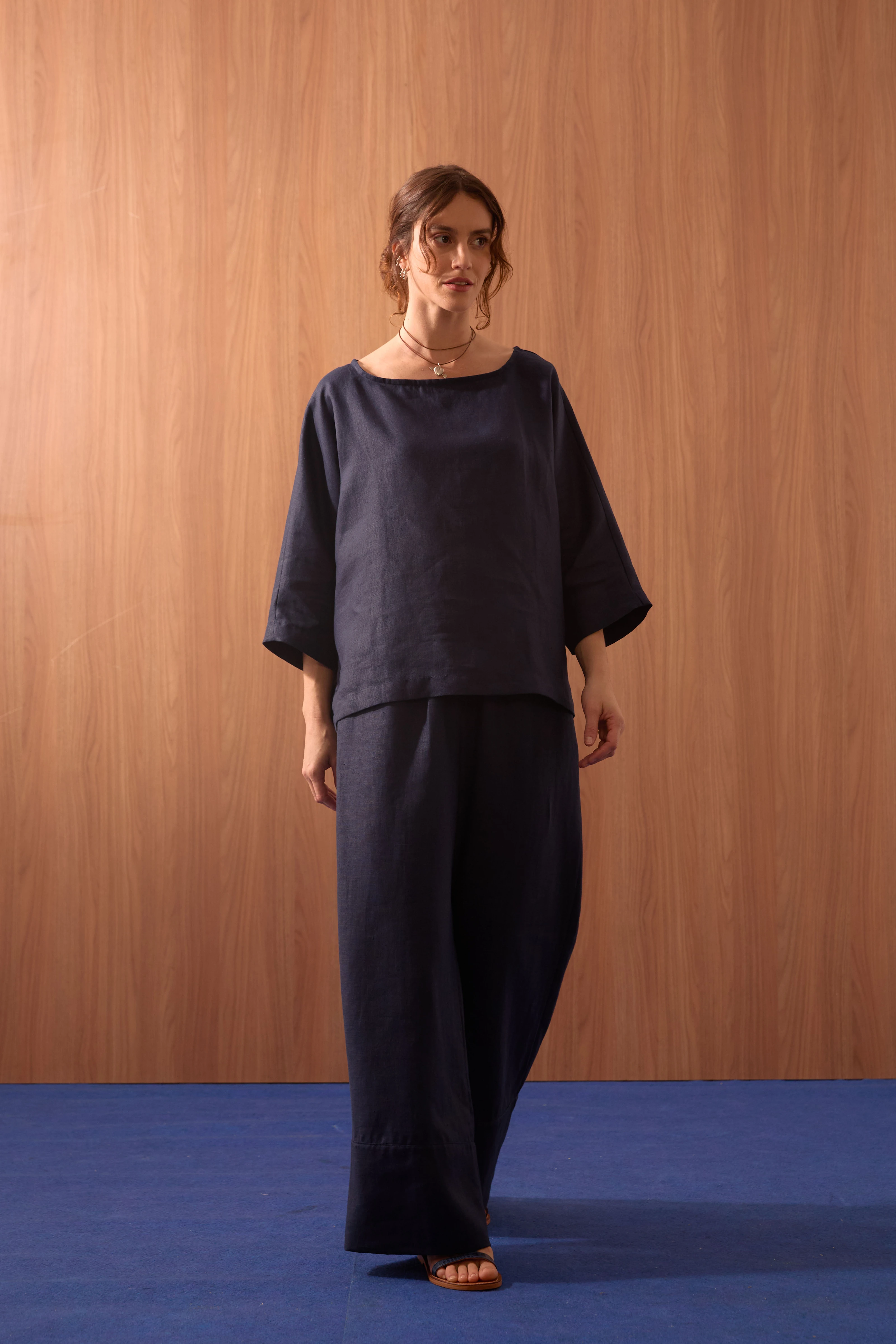 BLUSA LINHO CANOA MGA 7/8