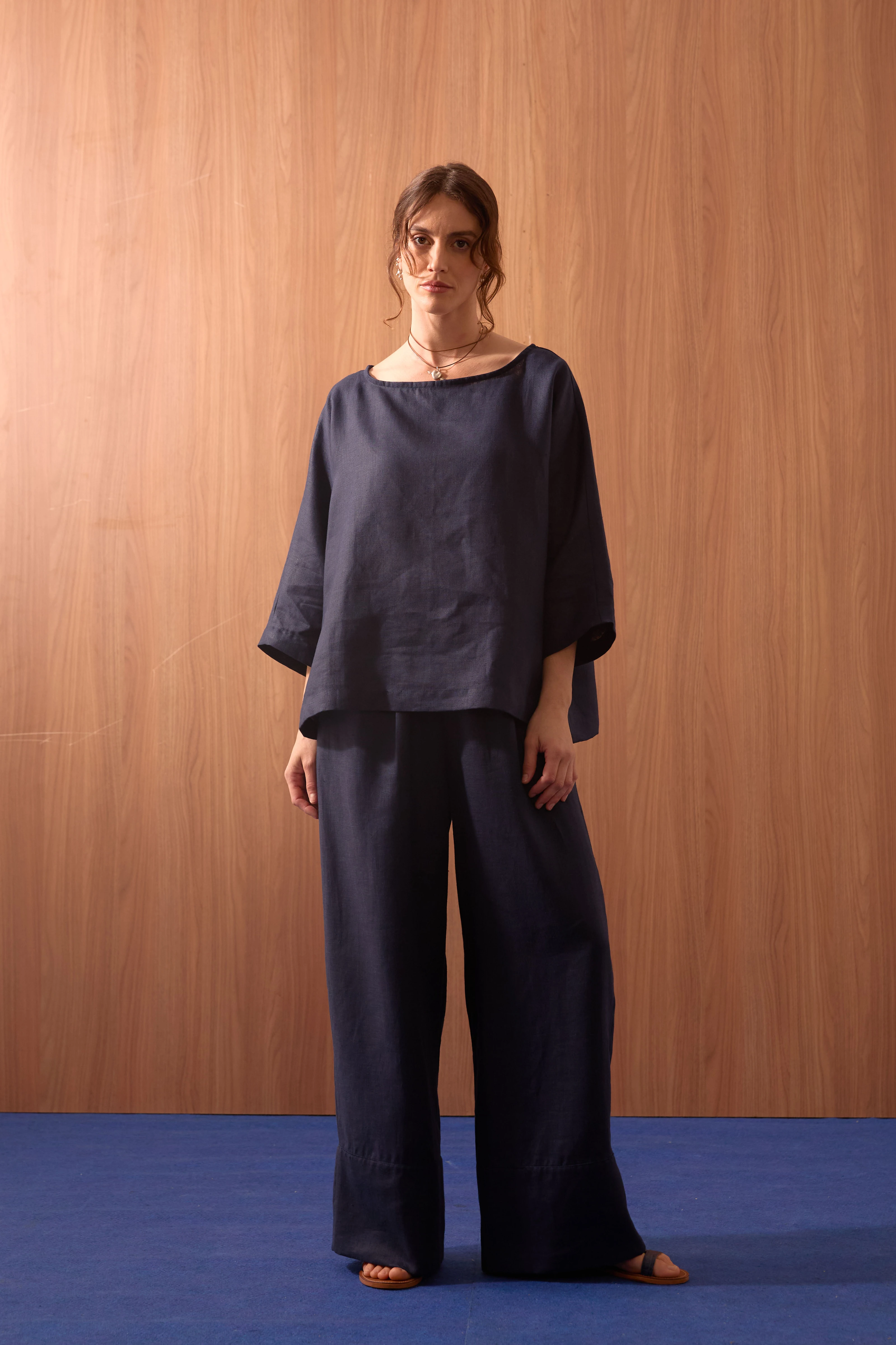 BLUSA LINHO CANOA MGA 7/8