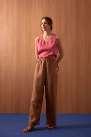 CALÇA LINHO CADARÇO LATERAL