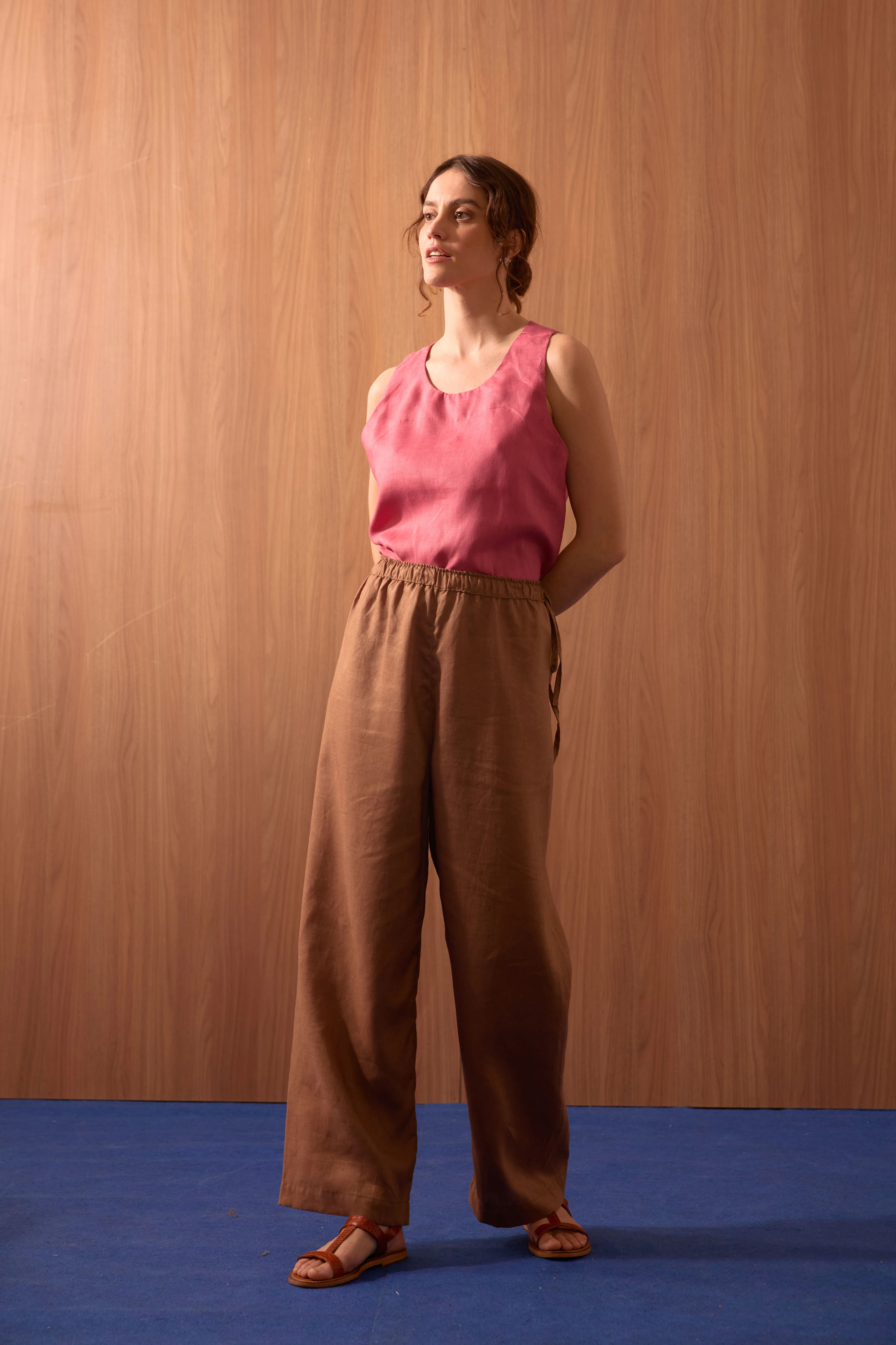 CALÇA LINHO CADARÇO LATERAL