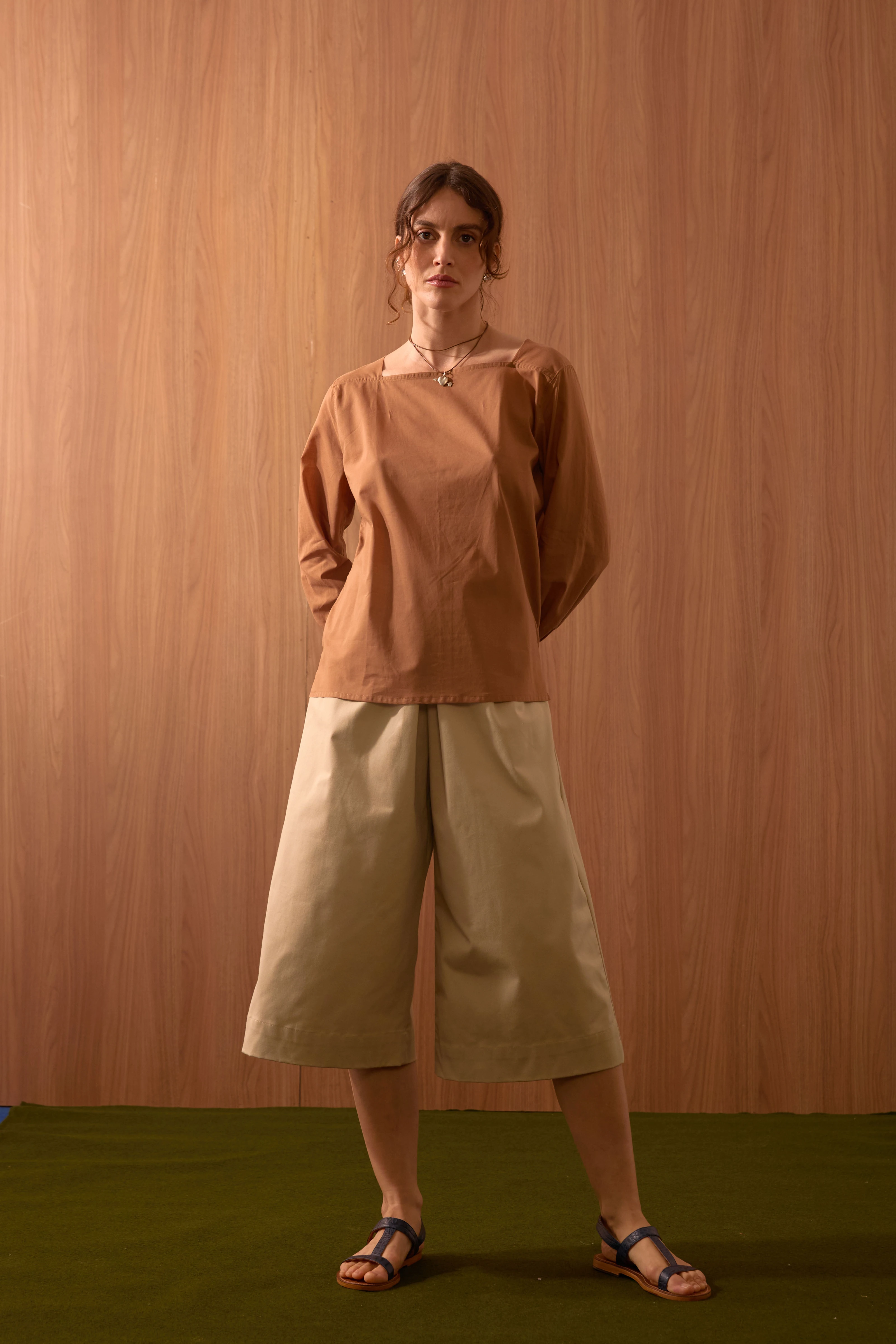 BLUSA VOIL DECOTE QUAD M/L