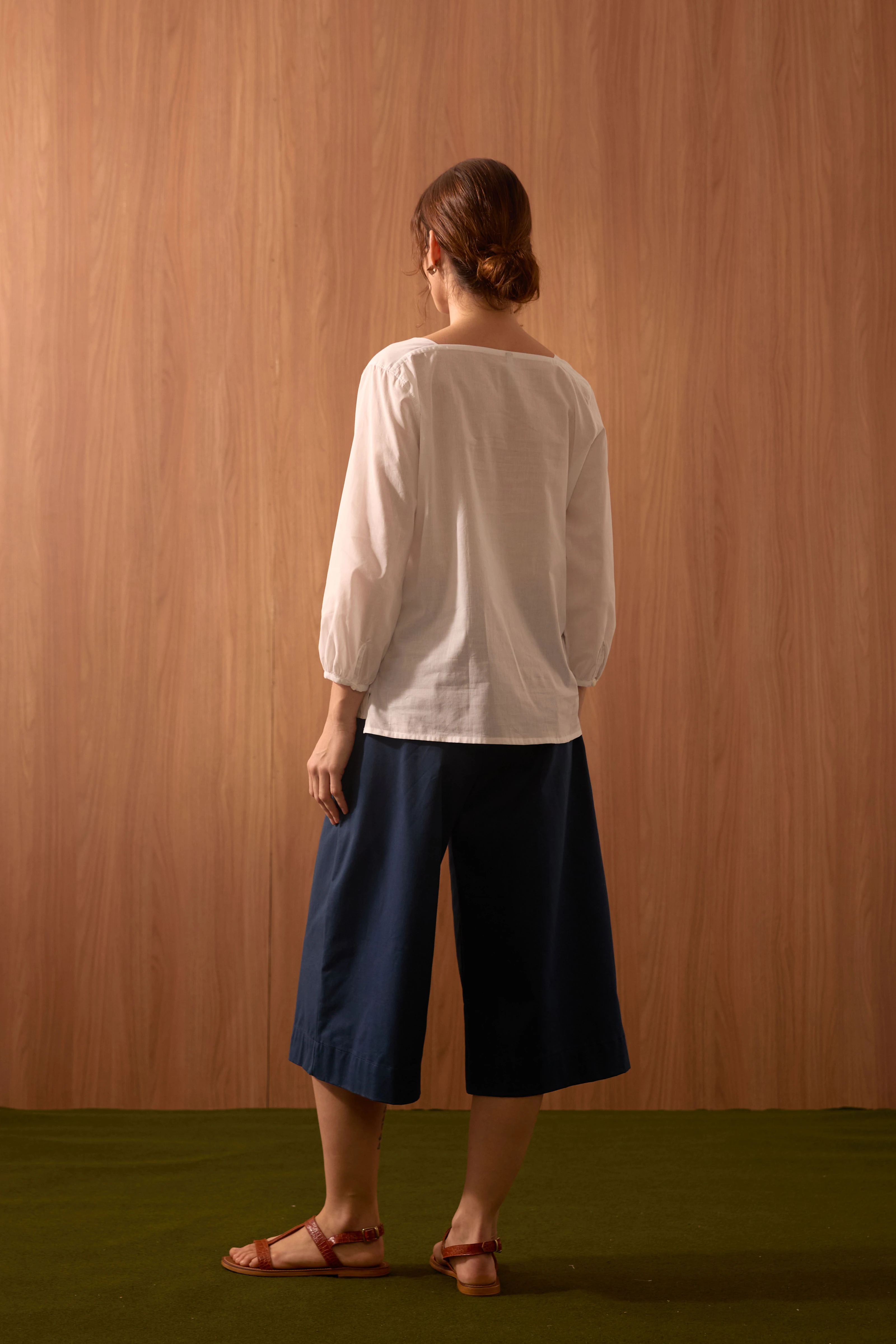 BLUSA VOIL DECOTE QUAD M/L