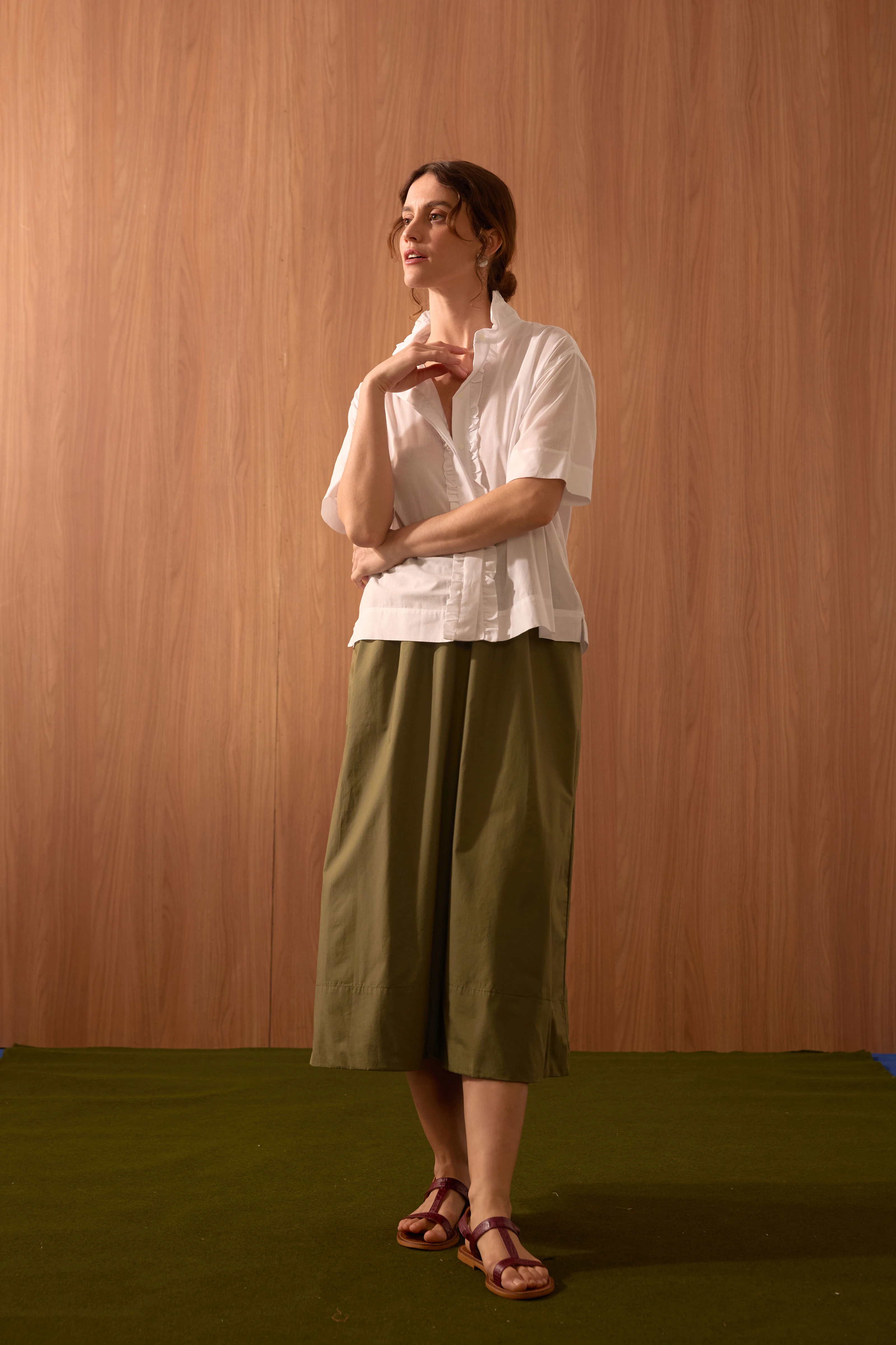CAMISA VOIL M/C BABADO