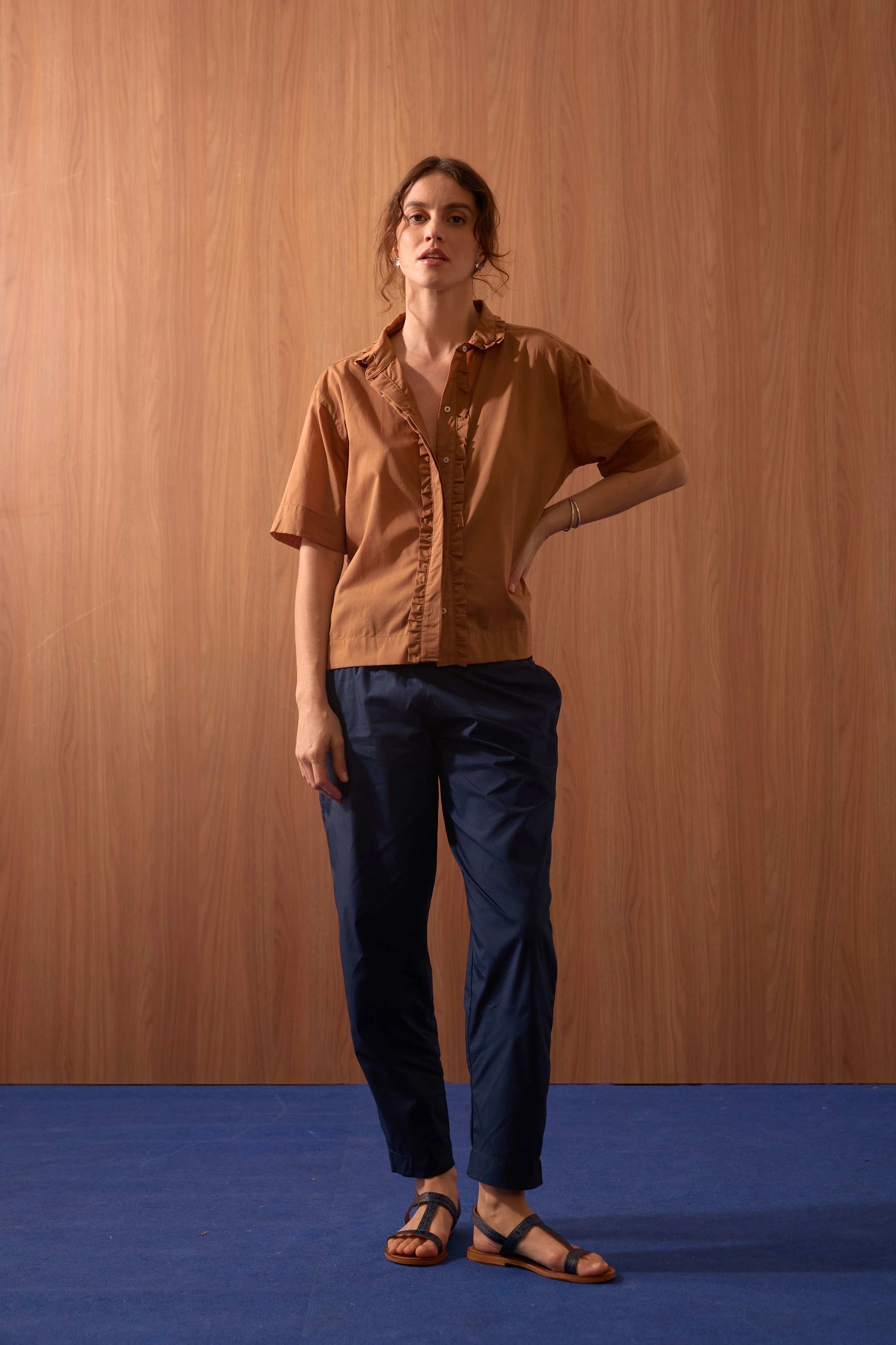 CAMISA VOIL M/C BABADO