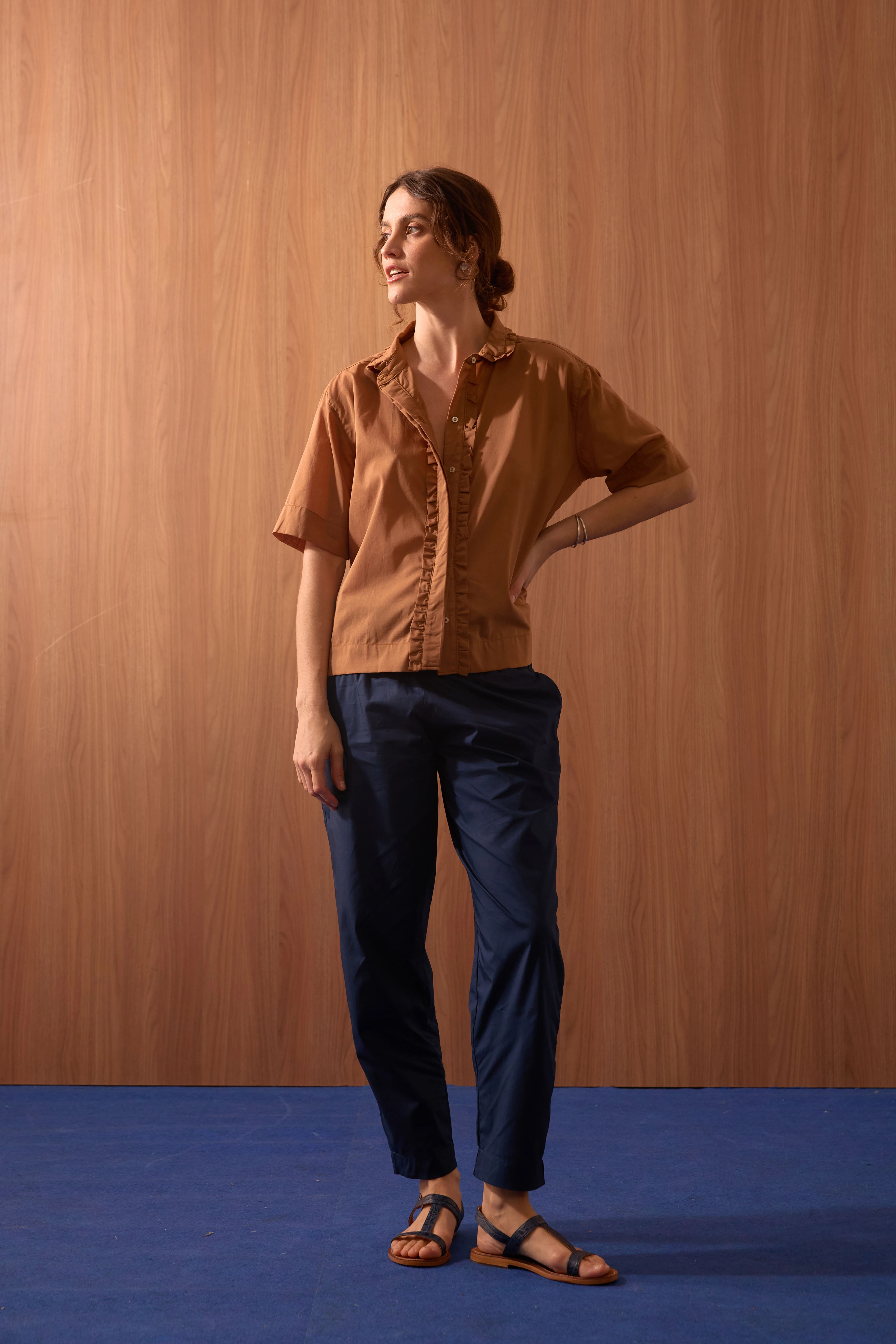 CAMISA VOIL M/C BABADO
