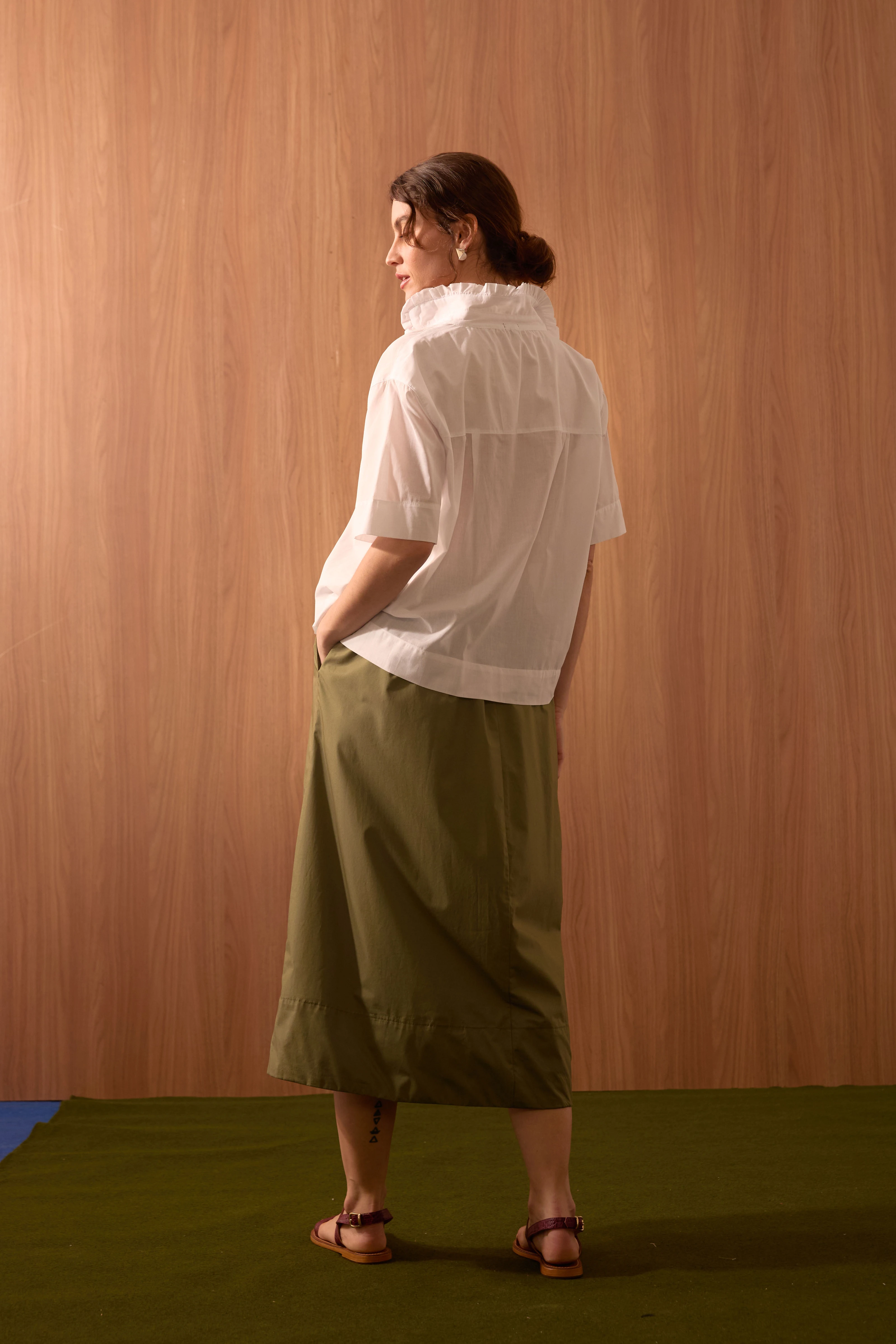 CAMISA VOIL M/C BABADO